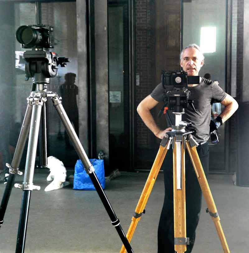 Unser Kameramann Marco Bare bei Aufnahmen für ein Musktvideo