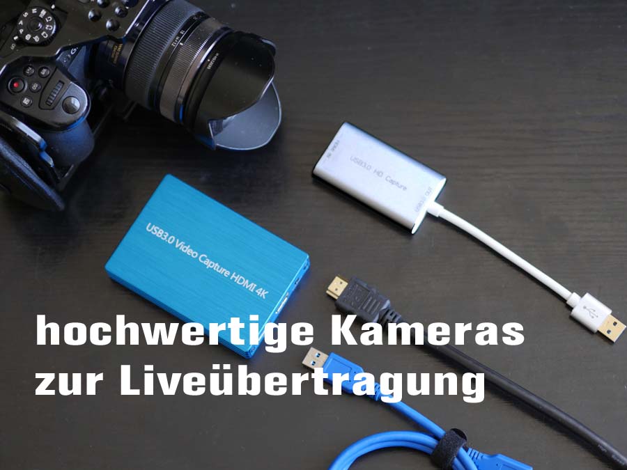 Eine Cature Card zur Anschluss einer professioneller Videokameras als Webcam